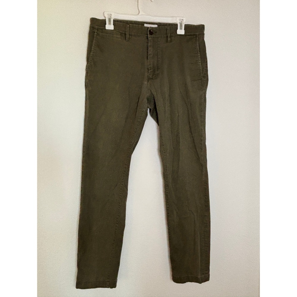 Goodfellow & Co Hennepin Chino Slim Fit Pants Olive Green 34x32 Mens